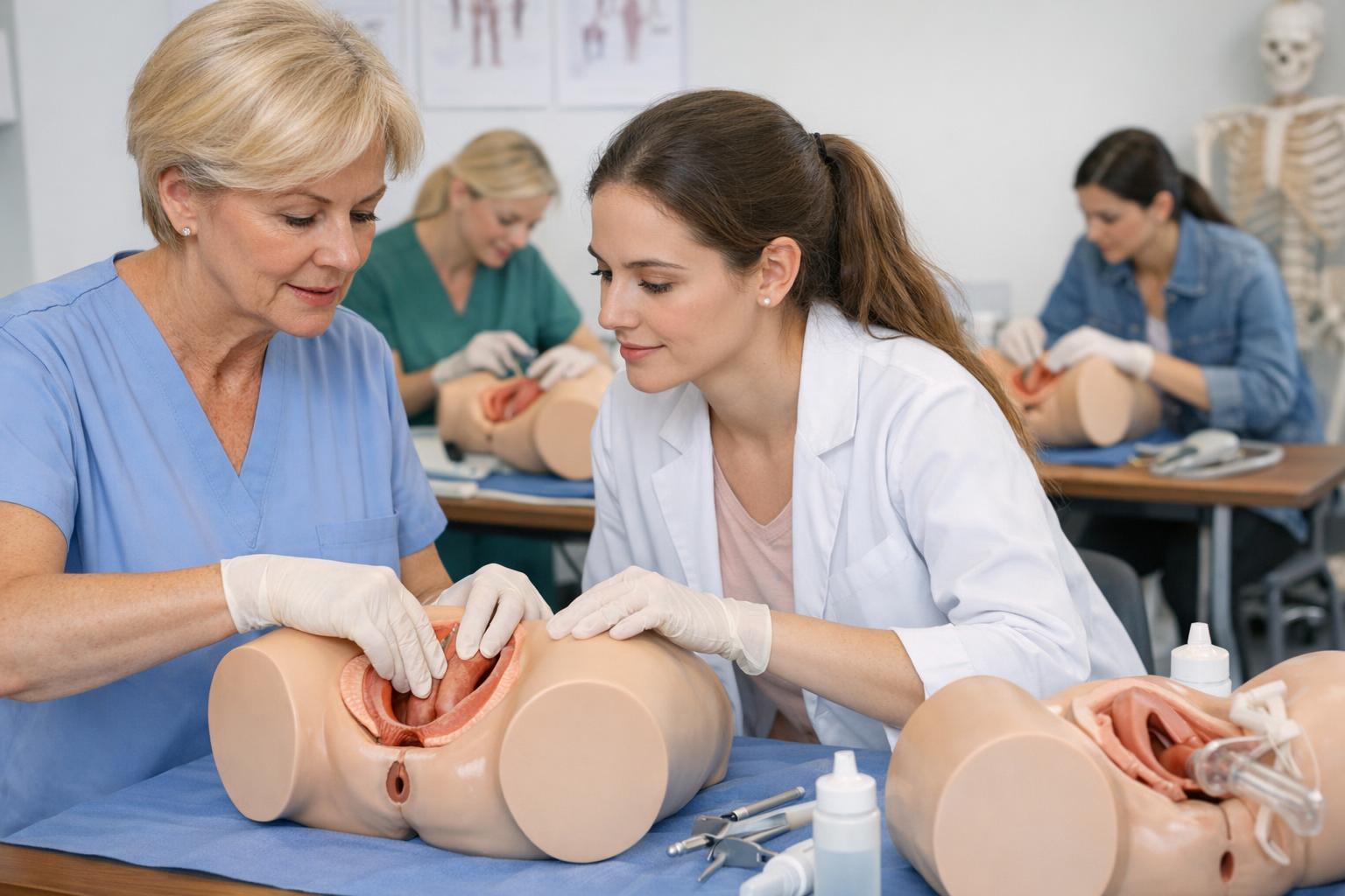 szkolenie praktyczne z technik uroginekologicznych na modelach anatomicznych